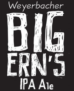 Weyerbacher Big Ern's IPA beer Label Full Size