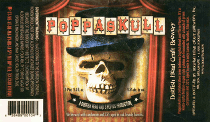 Dogfish Head + 3 Floyds Poppaskull beer Label Full Size