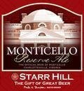 Starr Hill Monticello Reserve beer