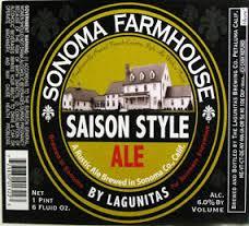 Lagunitas Sonoma Farmhouse Saison Style Ale beer Label Full Size