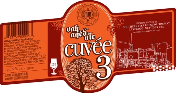 Southern Tier Cuvee Series Three beer Label Full Size