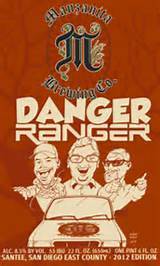 Twisted  Danger Ranger beer Label Full Size