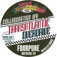 Bear Republic + Fourpure Transatlantic Overdrive beer Label Full Size