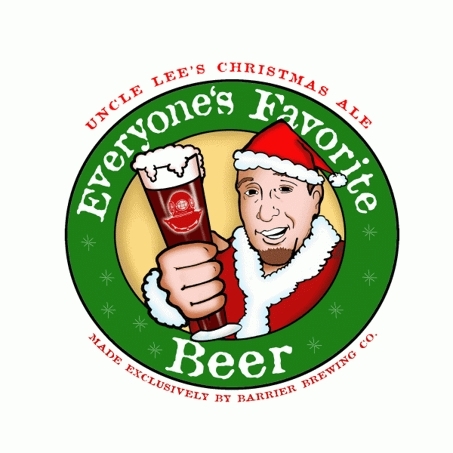 Barrier Uncle Lee's Christmas Ale beer Label Full Size
