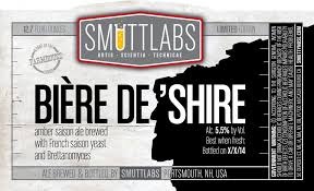 Smuttynose Smuttlabs Biere de'Shire beer Label Full Size