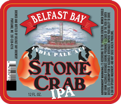 Belfast Bay Stone Crab beer Label Full Size