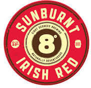 Eight Degrees Sunburnt Red beer Label Full Size
