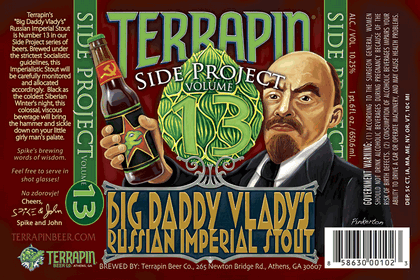 Terrapin Big Daddy Vlady's beer Label Full Size