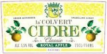 La'Colvert Cidre Royal Apple beer Label Full Size