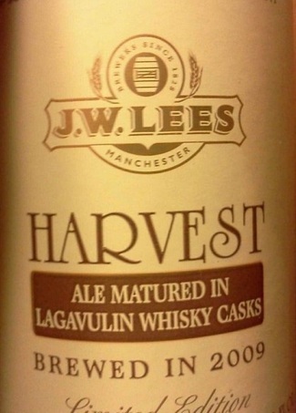 JW Lees Havest Ale Lagavulin 2009 beer Label Full Size