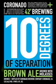 Latitude 42 Ten Degrees of Separtion beer Label Full Size