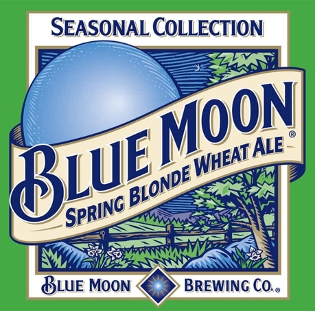 Blue Moon Spring Blonde beer Label Full Size