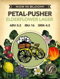 Garden Brewers Petal-Pusher Elderflower Lager beer Label Full Size