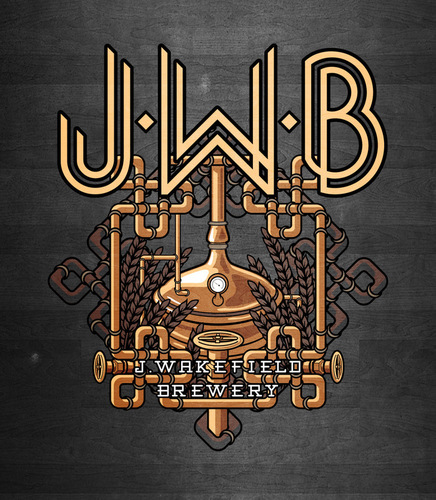 J. Wakefield Amber Waves beer Label Full Size