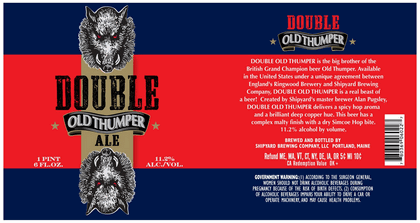 Shipyard Double Old Thumper beer Label Full Size