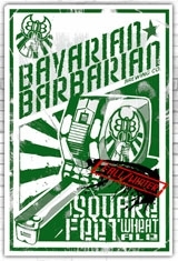 Bavarian Barbarian Square Feet Wheat beer Label Full Size