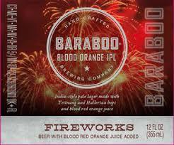 Baraboo Fireworks Blood Orange beer Label Full Size