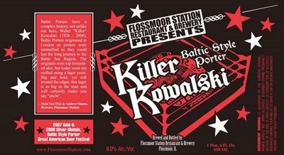 Flossmoor Station Killer Kapowski beer Label Full Size