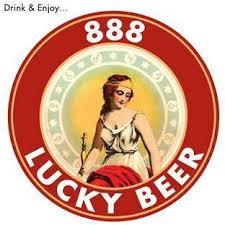 888 Lucky Beer beer Label Full Size
