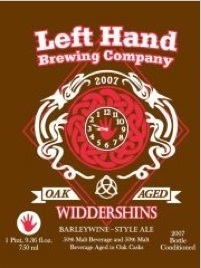 Left Hand Widdershins 2007 beer Label Full Size