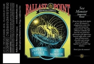 Ballast Point Sea Monster Rum Oak Chips beer Label Full Size