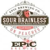 Epic Sour Brainless Peaches beer Label Full Size