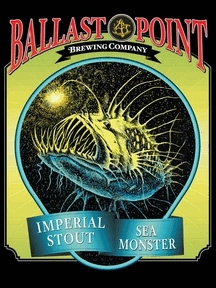 Ballast Point Sea Monster Dry Hopped With Warrior Hops beer Label Full Size