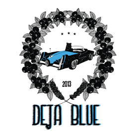 Motor Craft Deja Blue beer Label Full Size