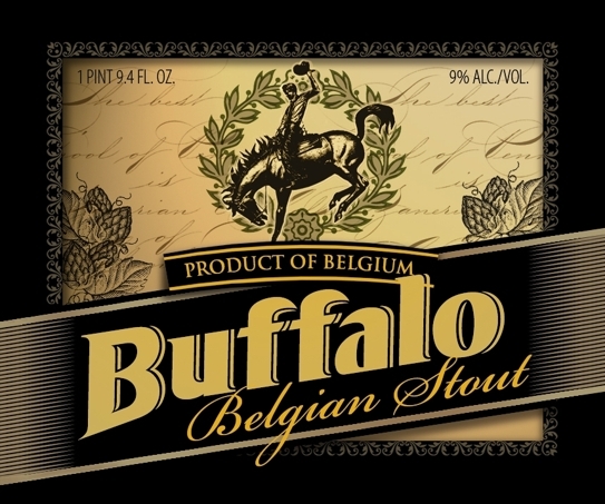 Van den Bossche Buffalo Belgian Stout beer Label Full Size