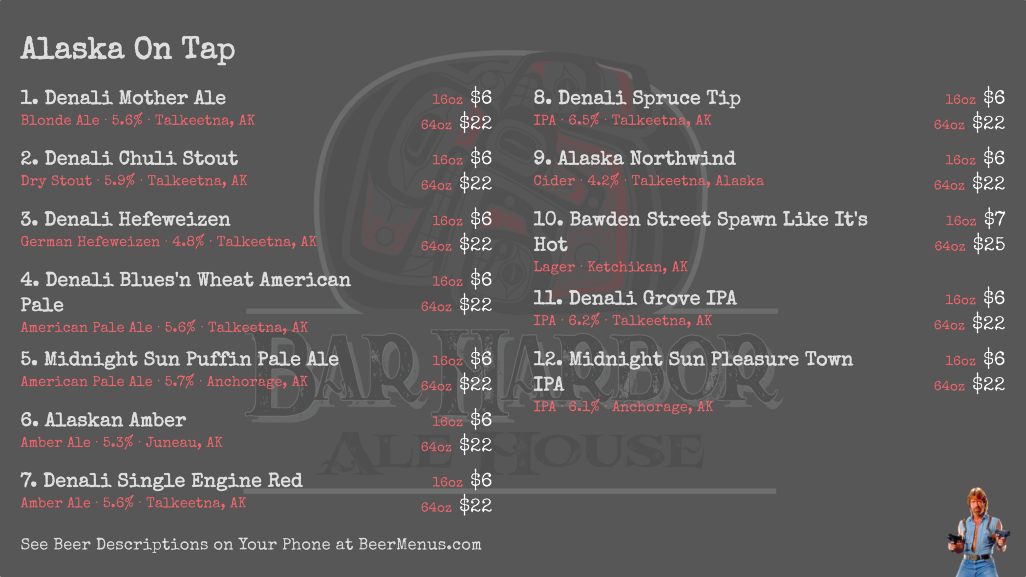 Create a print beer menu with one click